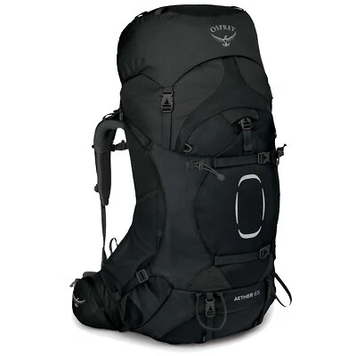 Osprey Aether 65 Litros Hombre Trekking Mochila Senderismo Mochila Negro