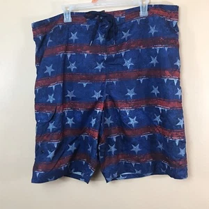 Joe Boxer stelle e righe patriottico cargo costume da bagno uomo 2XL - Foto 1 di 5
