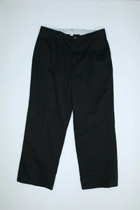 Youth Black Khaki Pants Sz 12 Husky (Pleats) EUC - Picture 1 of 7