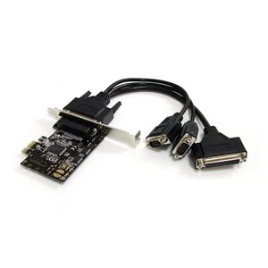 StarTech PEX2S1P553B 2S1P 2 Serial 1 Parallel PCIe x1 LowP Card w Breakout Cable - Picture 1 of 8