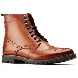Base London Boone Tan Mens Leather Boots - Picture 1 of 5