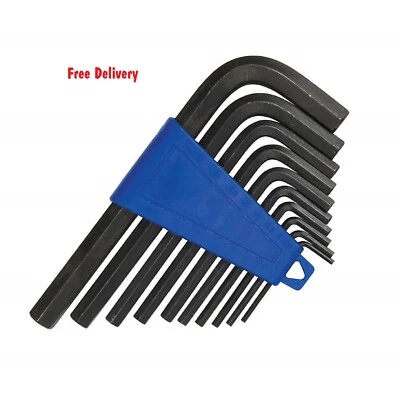 Silverline 10 Piece Metric Hex Allen Key Set Expert Allan Alen Alan 2mm - 10mm - Image 1 of 2