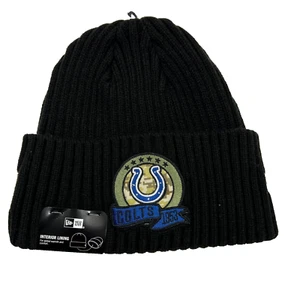 NFL Salute To Service Hat Indianapolis Colts Beanie Black New Era Cap Military - Picture 1 of 8