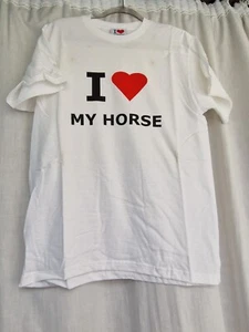 I LOVE MY HORSE Camiseta I heart my horse Mediana Caballos Camiseta M Eslogan camisas - Imagen 1 de 14