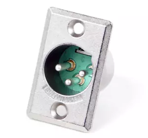 Switchcraft D3M XLR Male 3 Pin Chassis Mount Connector with Solder Terminals - Picture 1 of 1