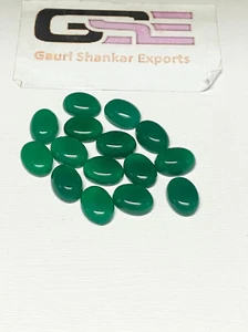 Green Onyx Oval Cabochons Loose Gemstone 6x4 mm to 16x12 mm Calibrated Size DG - Picture 1 of 26