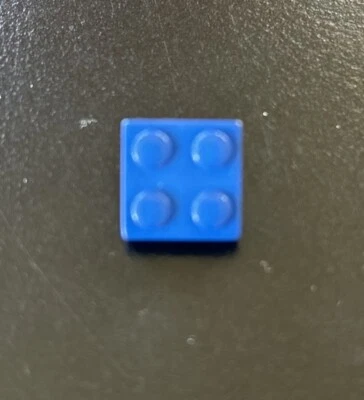 vtg LEGO shank button blue square 9/16” collectible novelty kid - Image 1 of 2