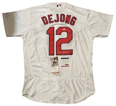 Paul DeJong SIGNED #12 St. Louis Cardinals sz XL CB jersey -PSA & Cards WWU tckt - Image 1 of 4