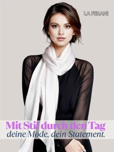 Seidenschal Damen weiß 100% Seide Tuch 180x90 Halstuch Stola Hochzeit Seidentuch - Bild 1 von 11