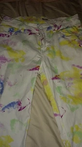 Great Ruum girls sz. 12 fun pattern jeans- great colors & condition - Picture 1 of 9