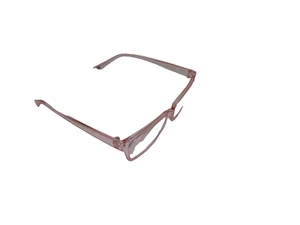 Betsey Johnson Eyeglass Frames Only Pink Translucent Cat Eye Heart Tip - Foto 1 di 12