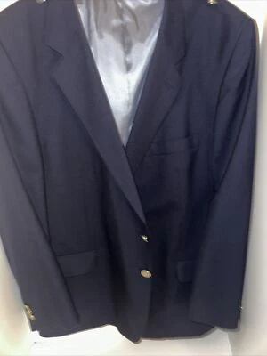 VTG Mappelli de Milano 50 L Navy 100% Wool Gold Button Blazer Jacket - Image 1 of 4