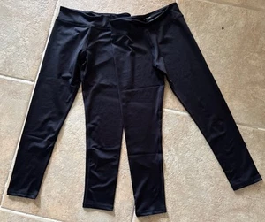 NEW!! 2 Pack Girls Black Athletic Leggings (Size Medium 8-10) $AVE!! - Picture 1 of 4