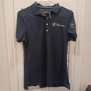 Neu mit Etikett Peter Millar BMW Championship Damen Polo marineblau (UVP 95 $) UPF 50+ Shirt M - Bild 1 von 3