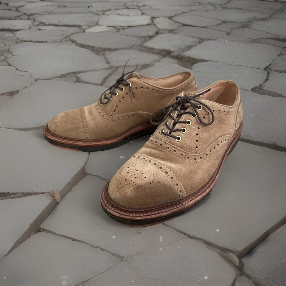 Puntera Alden x Frans Boone en gamuza tostada con suela de crepé Foto 1 de 4