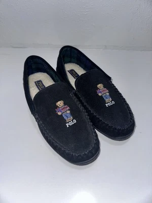 "Zapatillas mocasín Polo Ralph Lauren Polo Bear para hombre talla 10 negras" Foto 1 de 4