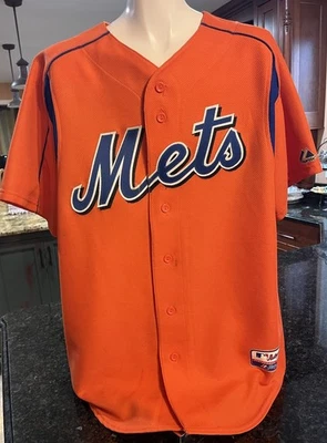 VTG Mike Piazza New York Mets stitched button-down Majestic Jersey USA Medium - Image 1 of 4