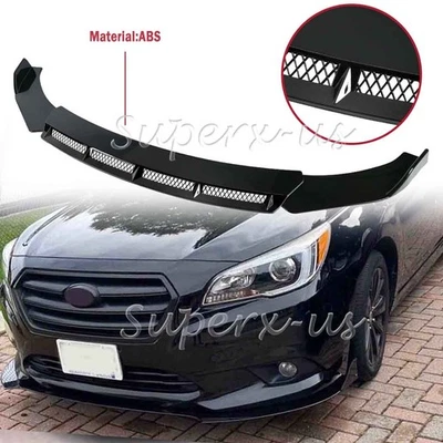 For Subaru Forester 1999-2025 Gloss Front Bumper Lip Spoiler Splitter Body Kit Foto 1 de 4