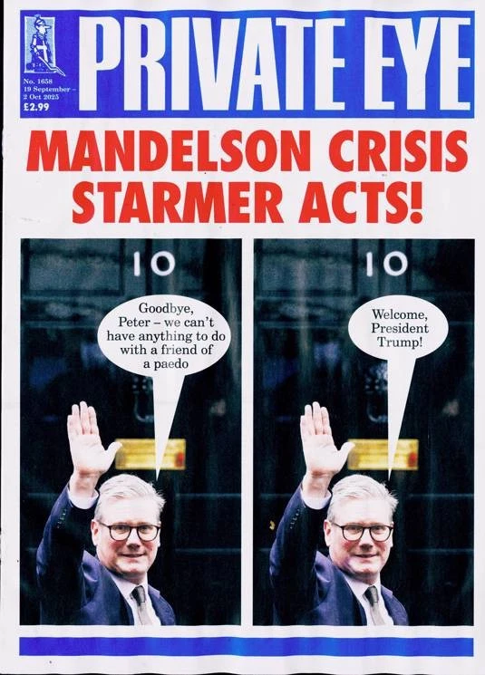 PRIVATE EYE MAGAZINE #1658 ~ 19 SEPTEMBER 2025  ~ NEW ~ - Image 1 of 1