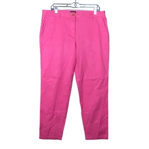 Talbots Womens Pants Pink High Rise Relaxed Chino Straight Stretch 12 - Picture 1 of 12
