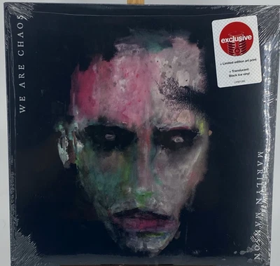 MARILYN MANSON, We Are Chaos, Black Ice Colored Vinyl LP + Art Print, NEW LP-161 - Image 1 of 2