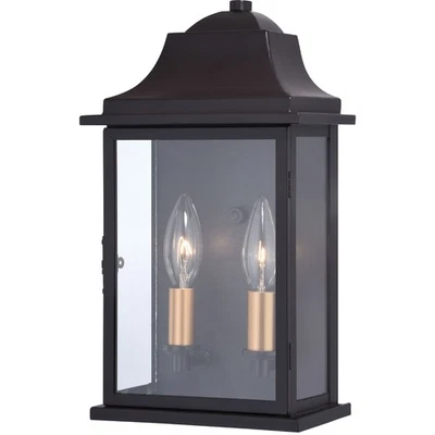 Vaxcel - Bristol 2-Light Outdoor Wall Sconce in Traditional and Rectangular - Image 1 of 4