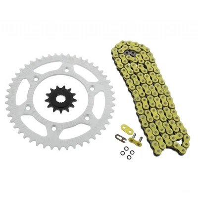 Corrente e roda dentada anel O amarela Honda 02-14 CRF450 R/05-14 CRF450 X 14/48 114L - Imagem 1 de 4