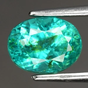 💎 Apatita verde natural ovalada de 1,56 quilates 7x5,5 mm - sin calefacción, piedra preciosa de Brasil - Imagen 1 de 4