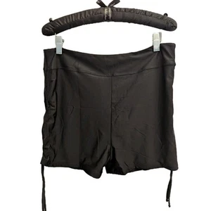 Women's Size XL Black Swim Shorts UPF 50 High Waisted Swimming Adjustable Sides - Picture 1 of 5