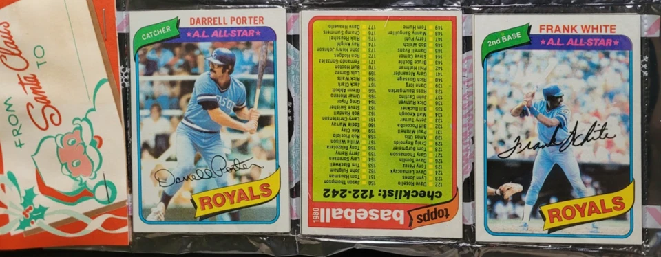Paquete de porta tarjetas de béisbol Topps Holiday 1980 Frank White All Star (100-FO) Foto 1 de 1