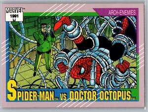 1991 Marvel Arch-Enemies Impel Trading Cards #105 Spider-Man vs Dr. Octopus NM+ - Picture 1 of 2