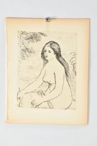 N52A01- Pierre-Auguste Renoir (1841-1919) Weichgrundätzung Femme nue assise - Bild 1 von 12