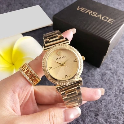 Женские новые роскошные кварцевые часы VERSACE 35 ММ модные часы с коробкой (бесплатный налог) - Изображение 1 из 4