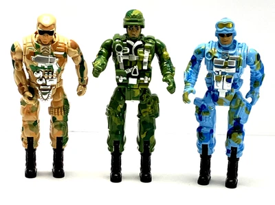 Lote de 3 Figuras de Acción Transformadoras Soldados del Ejército Plegables Deformación Foto 1 de 2