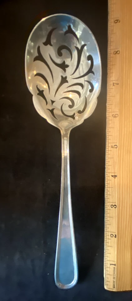 KIRK CALVERT RARO PLATA ESTERLINA TODO SERVIDOR DE GUISANTES ESTERLINOS o CUCHARA DE HIELO RARO Foto 1 de 1