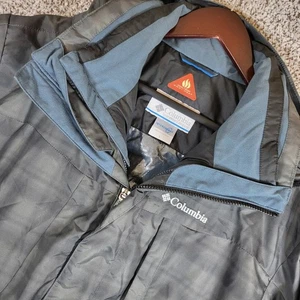 Columbia Mens Plaid Omni-Tech Interchange Waterproof Jacket Large - Picture 1 of 12