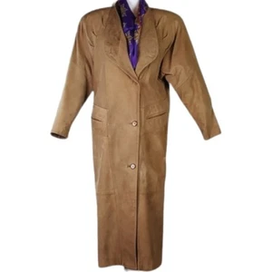 David Benjamin Collection Vintage SZ S Genuine Leather Trench Coat - Picture 1 of 12