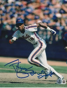 DARRYL STRAWBERRY NEW YORK METS 86 WS CHAMPS BECKETT AUTHENTICATED SIGNED 8x10 - Picture 1 of 1
