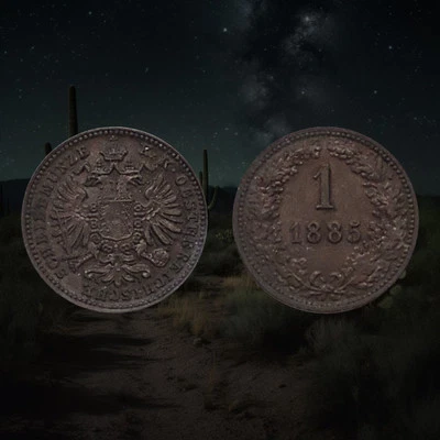 1885 Austria (Austrian Empire) 1 Kreuzer, Imperial eagle with Habsburg-Lorraine  - Image 1 of 3