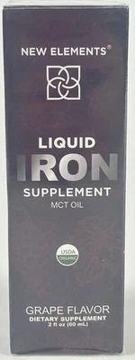 Gotas líquidas de hierro para adultos con aceite MCT apoyo inmunológico de absorción rápida 2 oz Foto 1 de 4