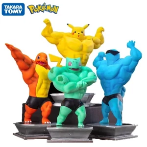 Pokemon Buff Action Figures Muscle Pikachu Charmander Squirtle Bulbasaur - Picture 1 of 7
