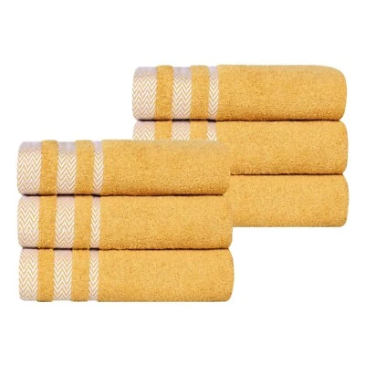 Juego de 6 toallas de mano de secado rápido de peso medio suave de algodón Hays Foto 1 de 3