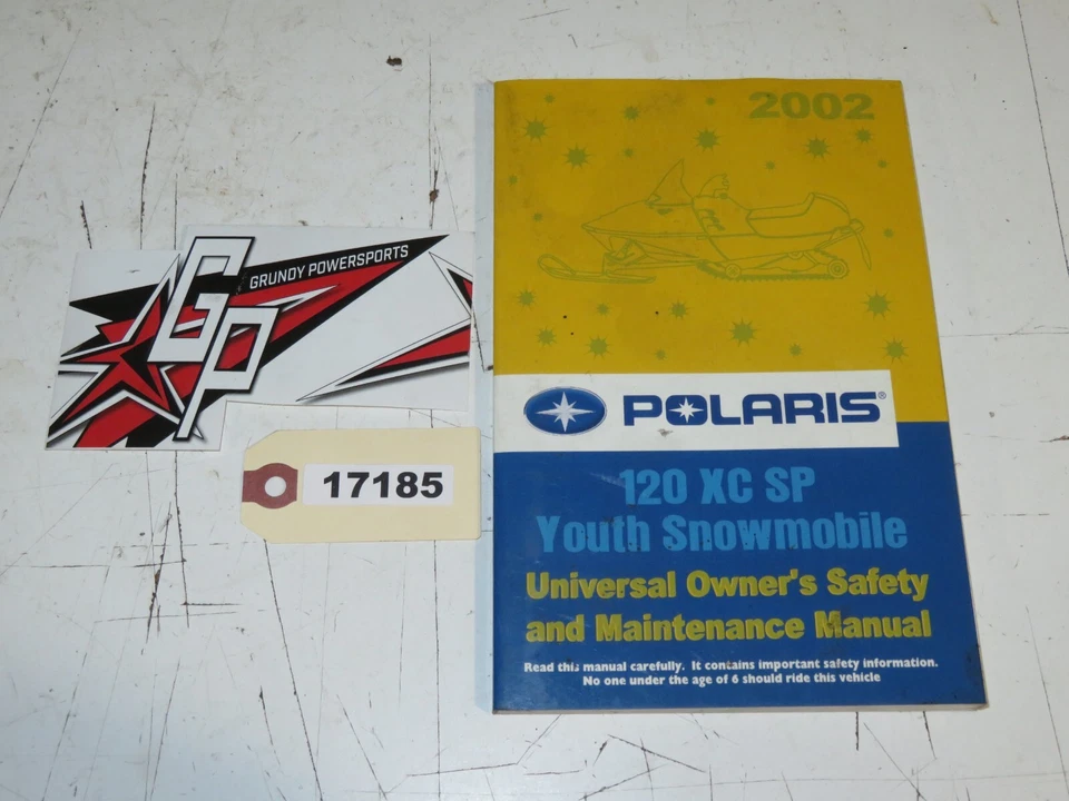 Polaris 2002 120 XC SP Snowmobile Juvenil Proprietários Universal Segurança e Manutenção - Imagem 1 de 1