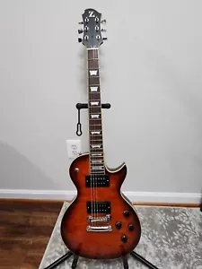 Zemaitis Z22 Series Z22QQ Quilt Top Electric Guitar, Trans Orange Burst - Picture 1 of 8