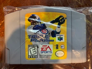 Triple Play 2000 Baseball N64 Nintendo 64 Authentic Cartridge Only GETESTET FUNKTIONIERT - Bild 1 von 2