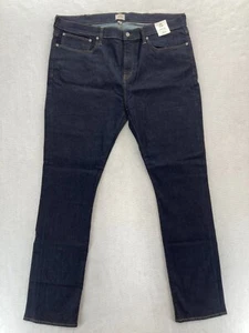 J.Crew 484 Jeans Mens 44x34 Narrow Tapered Leg Dark Blue Kurabo Japanese Denim - Picture 1 of 16