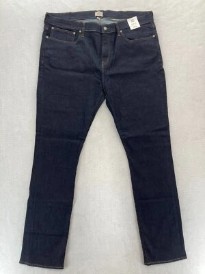 J.Crew 484 Jeans Mens 44x34 Narrow Tapered Leg Dark Blue Kurabo Japanese Denim - Image 1 of 4