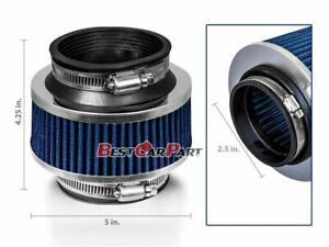 2.5" Inches Cold Air Intake Bypass Valve Filter 63 mm BLUE Mitsubishi