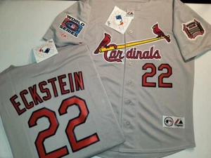 11025 St Louis Cardinals DAVID ECKSTEIN 2006 World Series Baseball Jersey GRAY - Picture 1 of 1