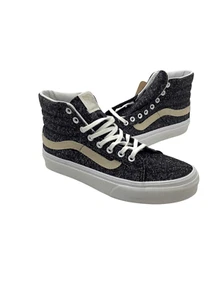 VANS Unisex Sk8 High Top Sneakers Black/True White M 3.5, W 5 - Picture 1 of 6